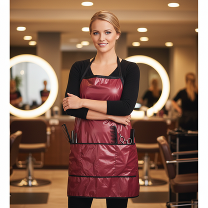 Annie Stylist Apron Waist-Tie String, 1 Count, Burgundy