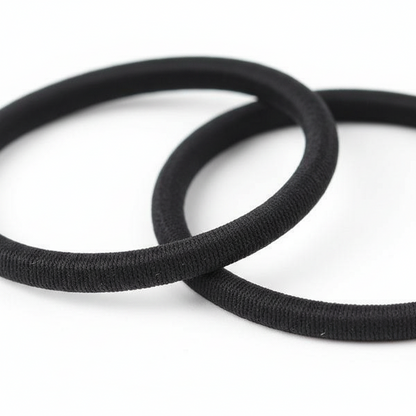 Annie Tangle Free Thin Ponytailers 5 Inch, 24 Count, Black