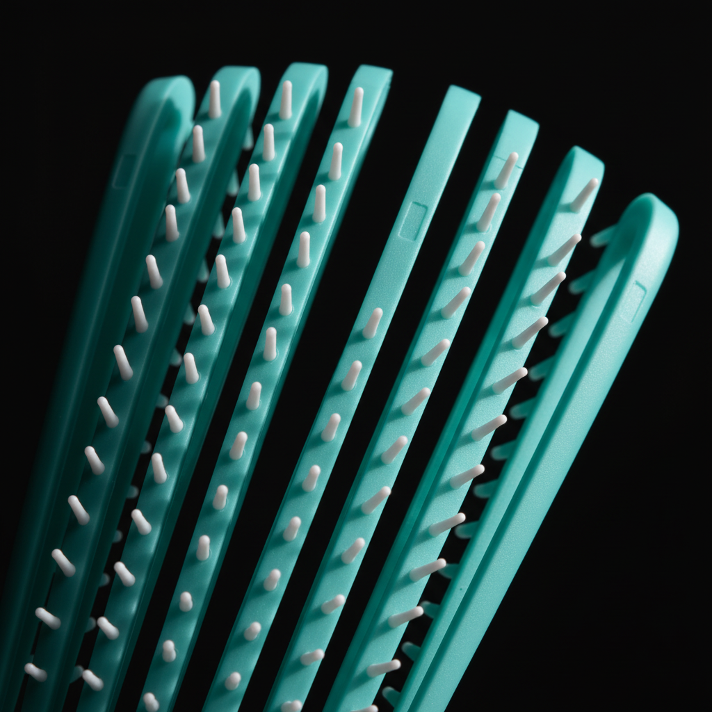 Cepillo desenredante ventilado Annie de 8 hileras, 1 unidad, colores surtidos