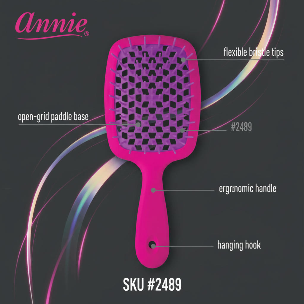 Cepillo Desenredante Húmedo y Seco Annie, 1 Unidad, Colores Surtidos