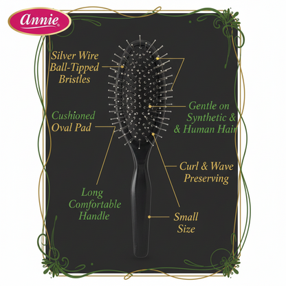 Annie Wire Cushion Wig Brush Small, 1 Count, Black
