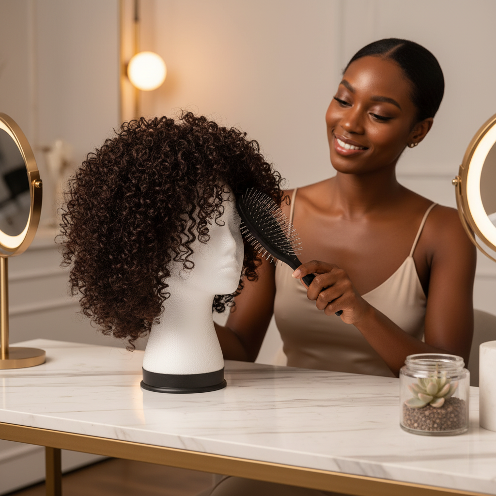 Annie Wire Cushion Wig Brush Small, 1 Count, Black