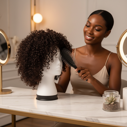 Annie Wire Cushion Wig Brush Small, 1 Count, Black