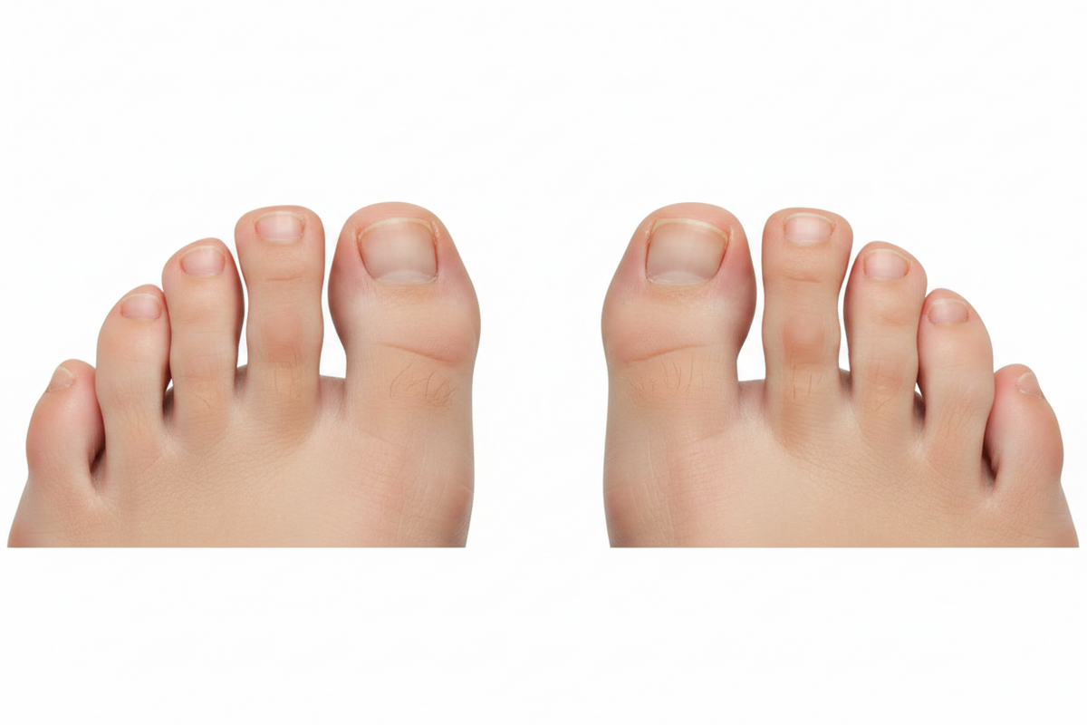Close-up of a pair of clean, well-groomed feet with natural toenails, illustrating nail care results suitable for use with large silver toenail clippers.
