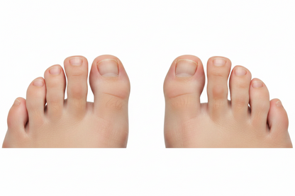 Close-up of a pair of clean, well-groomed feet with natural toenails, illustrating nail care results suitable for use with large silver toenail clippers.