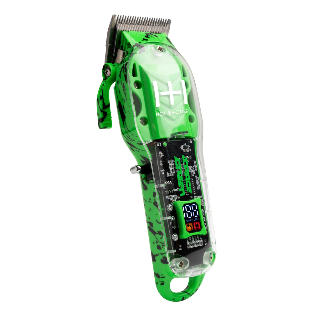 Hot & Hotter Professional Rechargeable Clippers Space Green Hair Clipper & Trimmer Accessories Hot & Hotter   