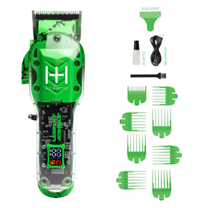 
                  
                    Load image into Gallery viewer, Hot &amp;amp; Hotter Professional Rechargeable Clippers Space Green Hair Clipper &amp;amp; Trimmer Accessories Hot &amp;amp; Hotter   
                  
                
