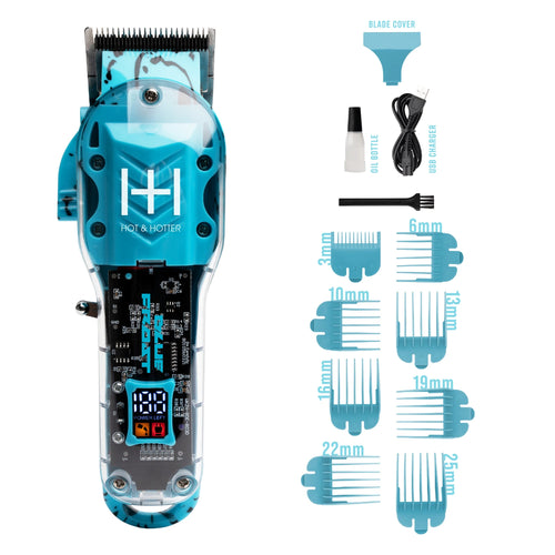 Hot & Hotter Professional Rechargeable Clippers Blue Frost