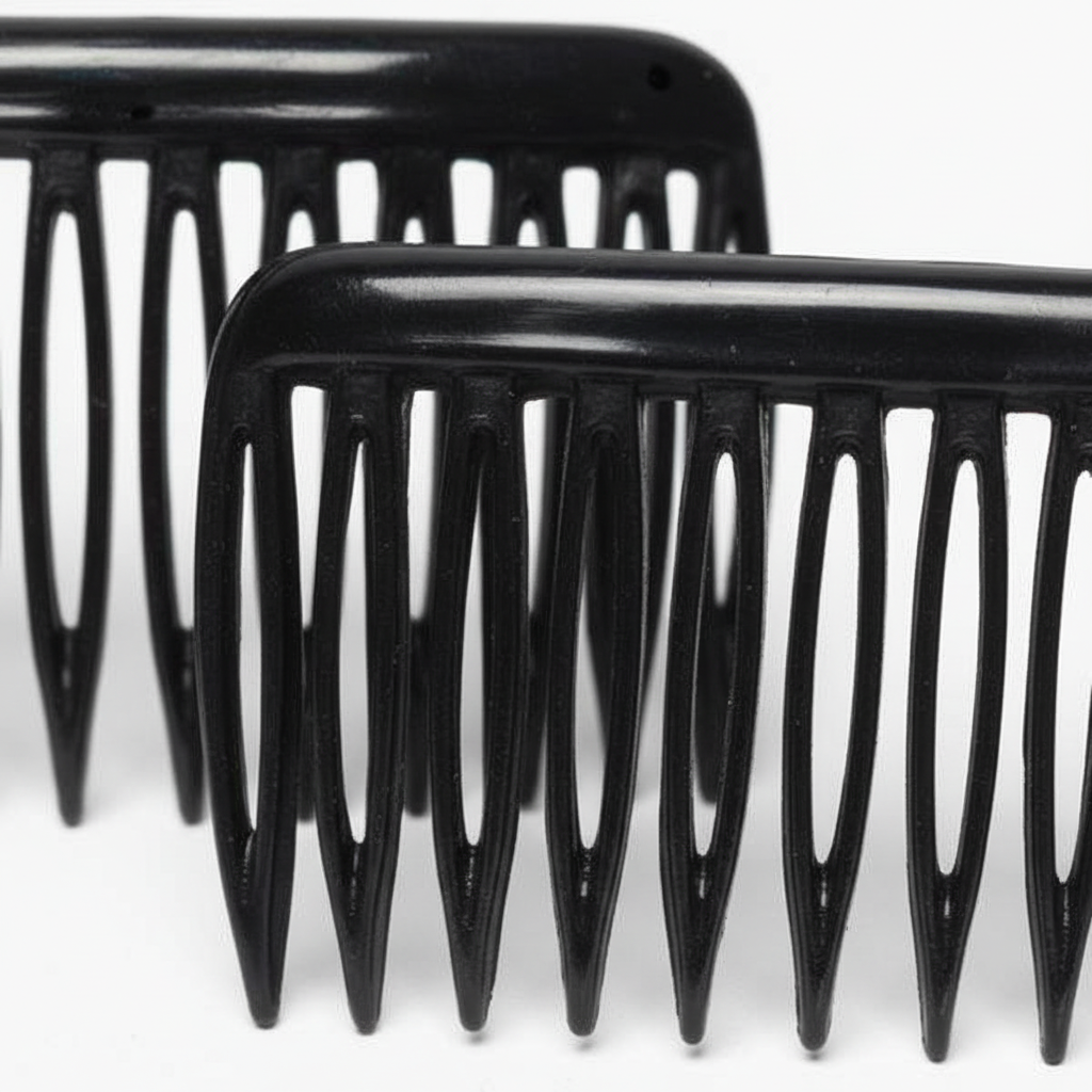Annie Side Combs Small, 4 Count, Black