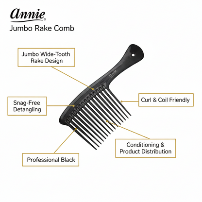 Peine rastrillo grande Annie Jumbo, 1 unidad, colores surtidos