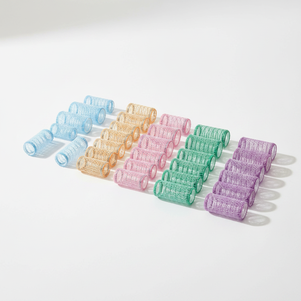 Annie Wire Mesh Hair Rollers Complete Set, 66 Pieces, Assorted Colors