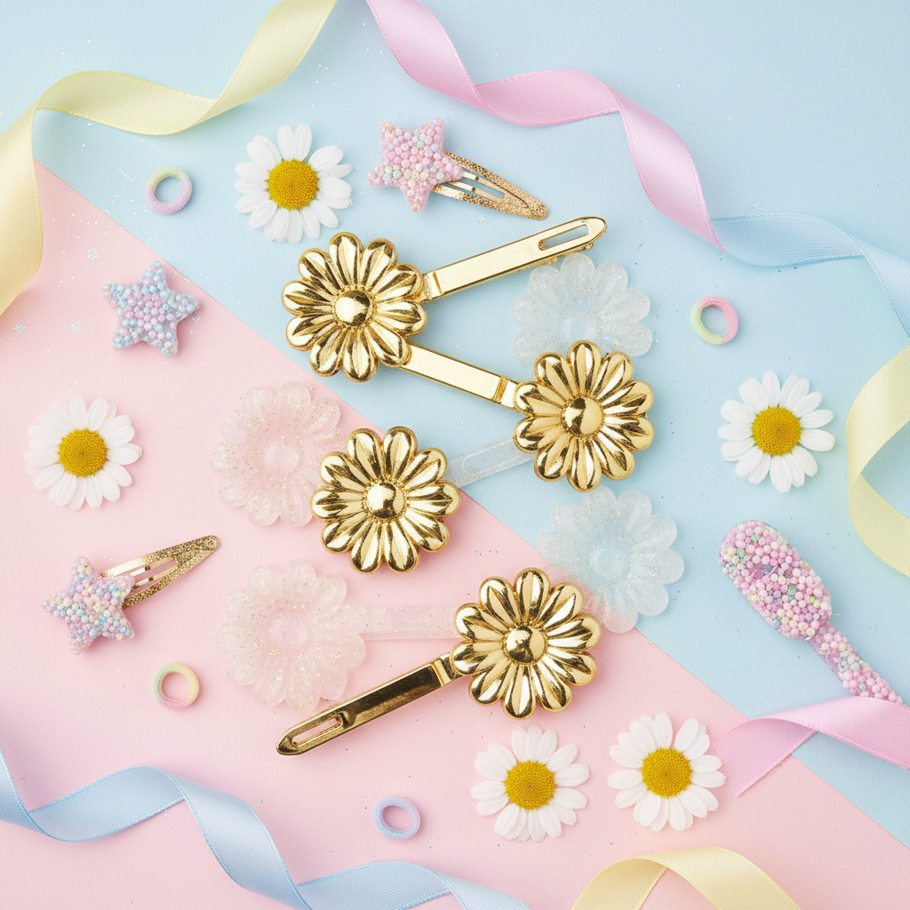 Pasador Joy Daisy en oro de 12 quilates