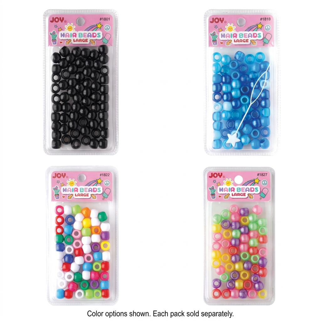Four Joy bead packages in a spacious square grid with wider margins
