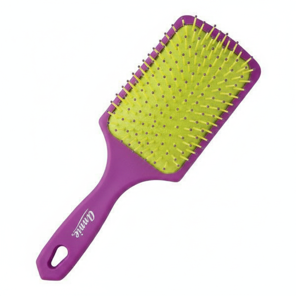 Annie Cushion Paddle Brush Nylon Bristle, 1 Count, Purple
