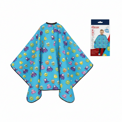 Annie Kids' Cutting Cape, 1 Count, Blue Pattern