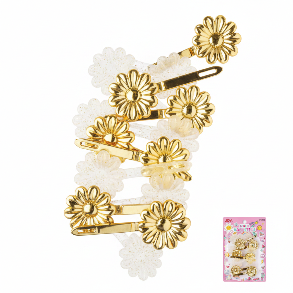 Pasador Joy Daisy en oro de 12 quilates