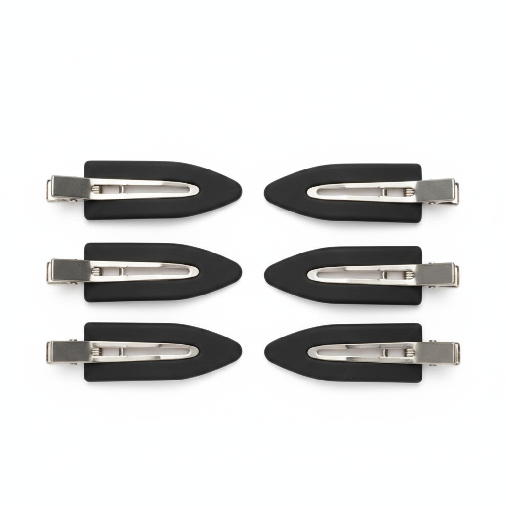 Annie Premium Creaseless Hair Clips Large, 4 Count, Black