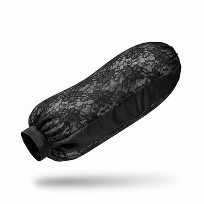 Gorro trenzado de satén sedoso ultragrande Ms. Remi Lingerie, 1 unidad, Negro