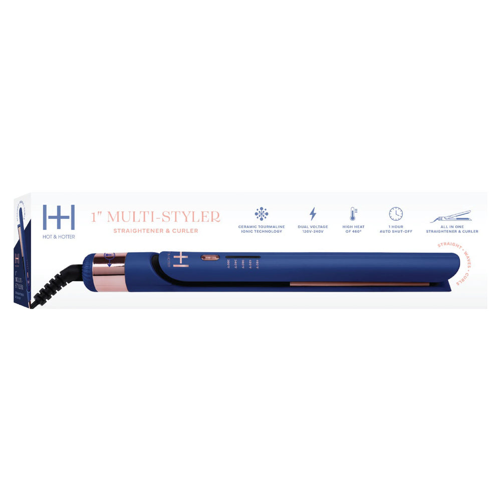 
                  
                    Load image into Gallery viewer, Hot &amp;amp; Hotter Multi-Styler 1 Inch Blue Flat Iron Hot &amp;amp; Hotter   
                  
                