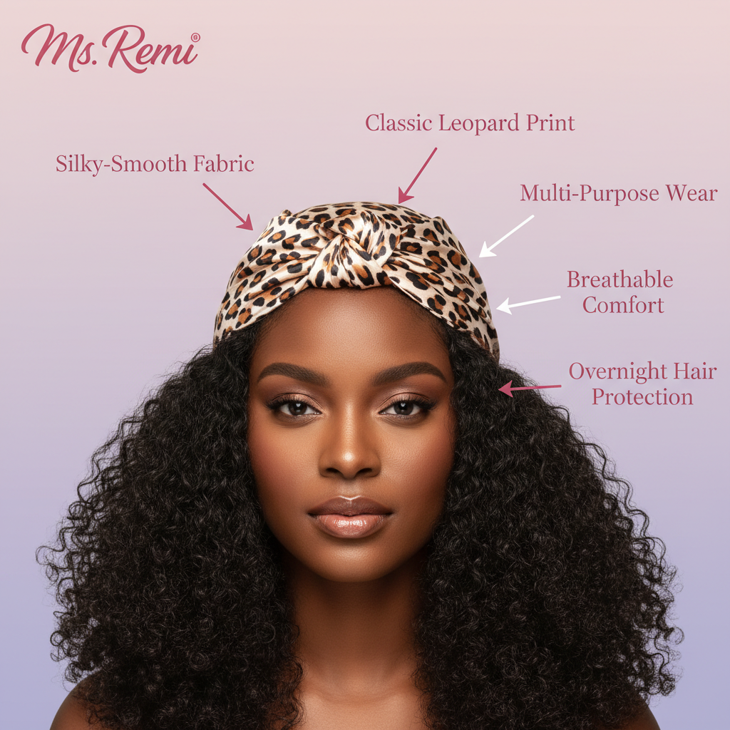 Ms. Remi Silky Wrap Scarf, 1 Count, Classic Leopard