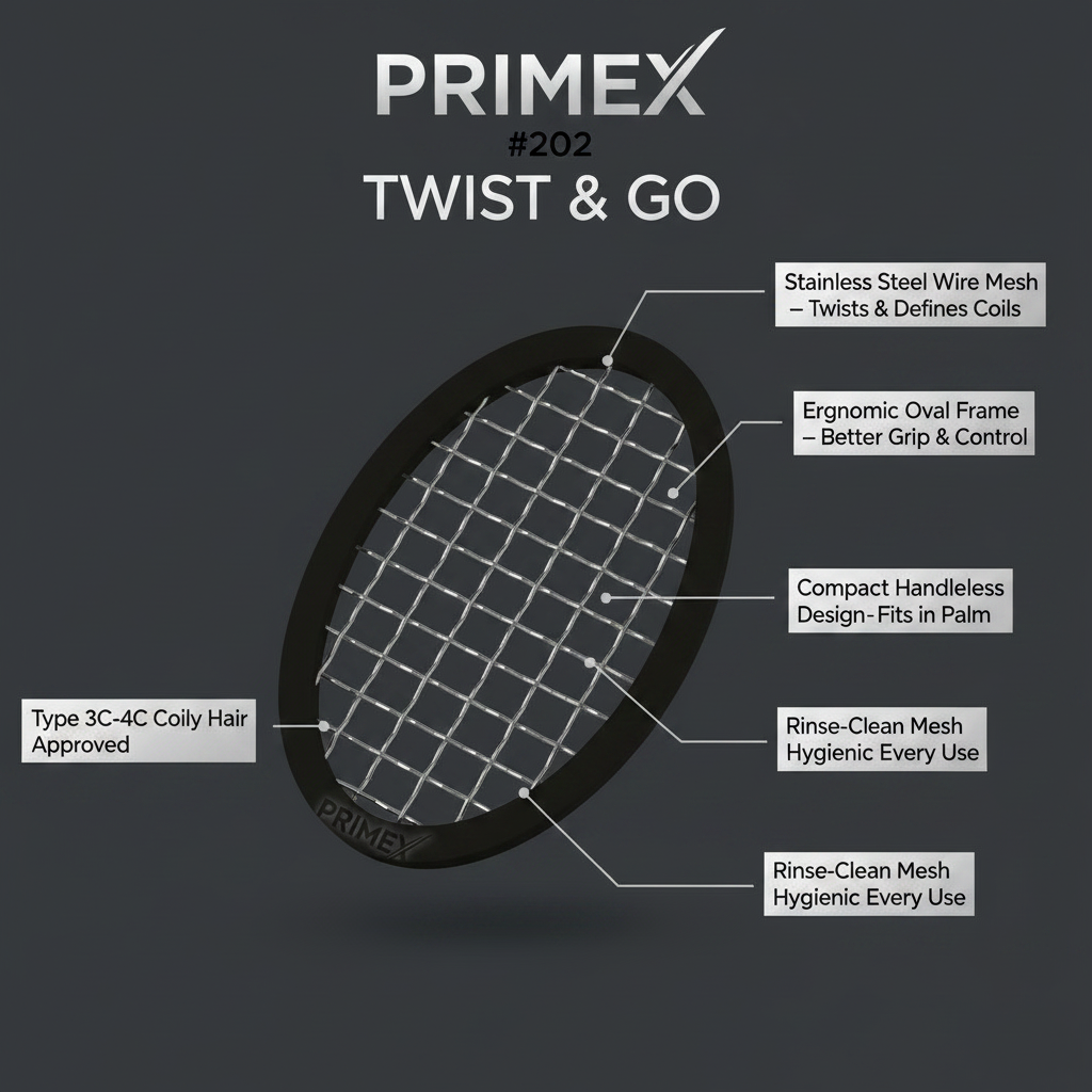PrimeX Twist & Go Comb, 1 Count, Black