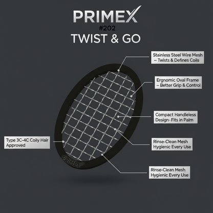 PrimeX Twist & Go Comb, 1 Count, Black