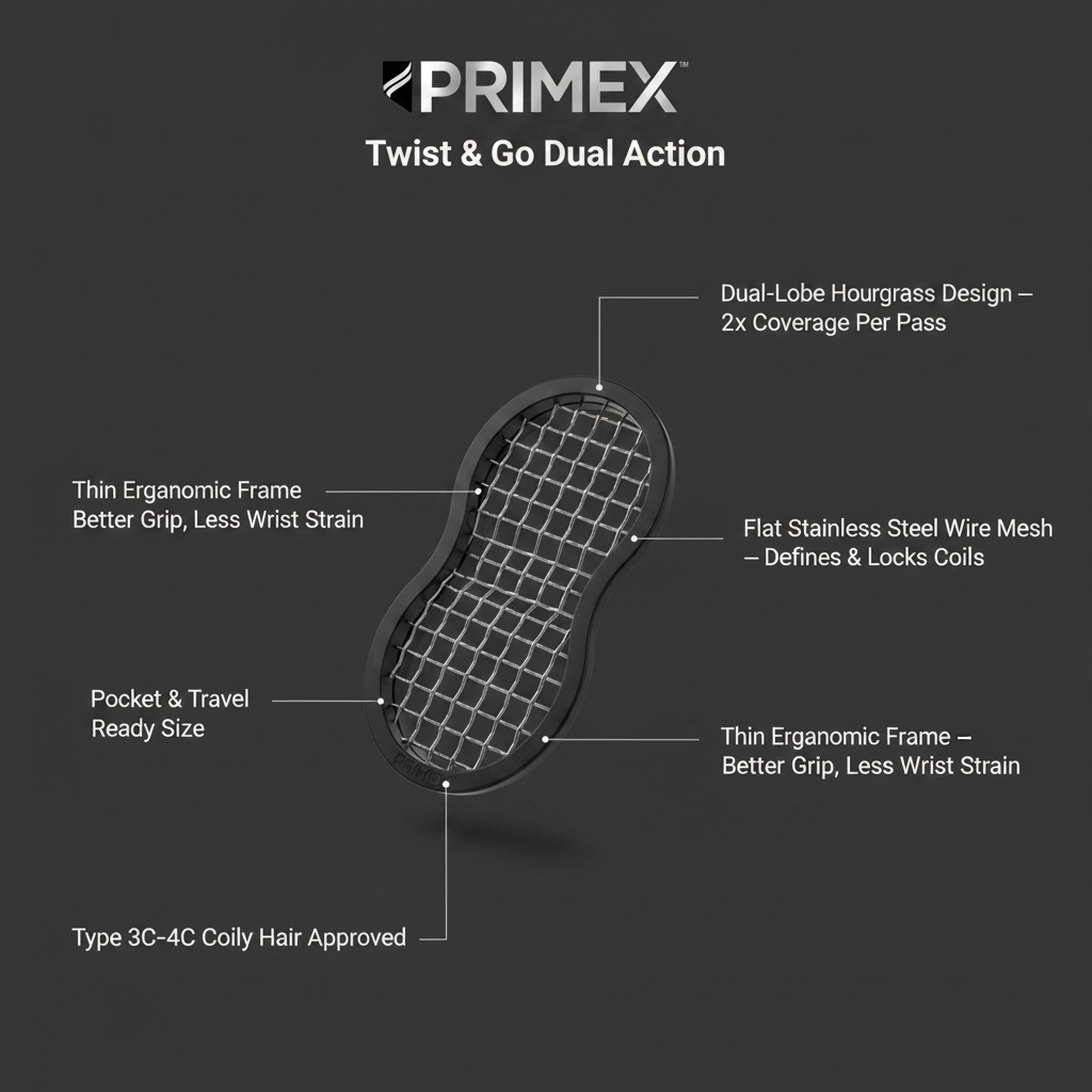 PrimeX Twist & Go Dual Action, 1 Count, Black