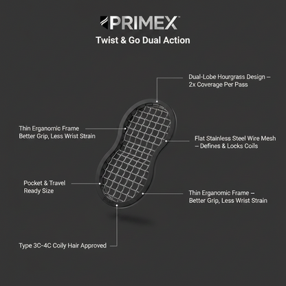 PrimeX Twist & Go Dual Action, 1 Count, Black