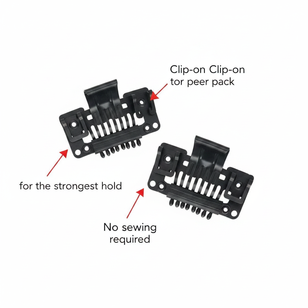 Annie Clip-On Wig Clips, 2 Count, Black