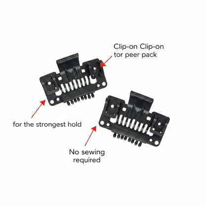 Annie Clip-On Wig Clips, 2 Count, Black