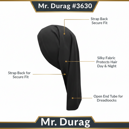 Mr. Durag Dreadlocks Tube With Strap, 1 Count, Black