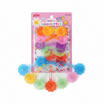 Pasadores para el cabello Joy Daisy, 10 unidades, transparentes surtidos