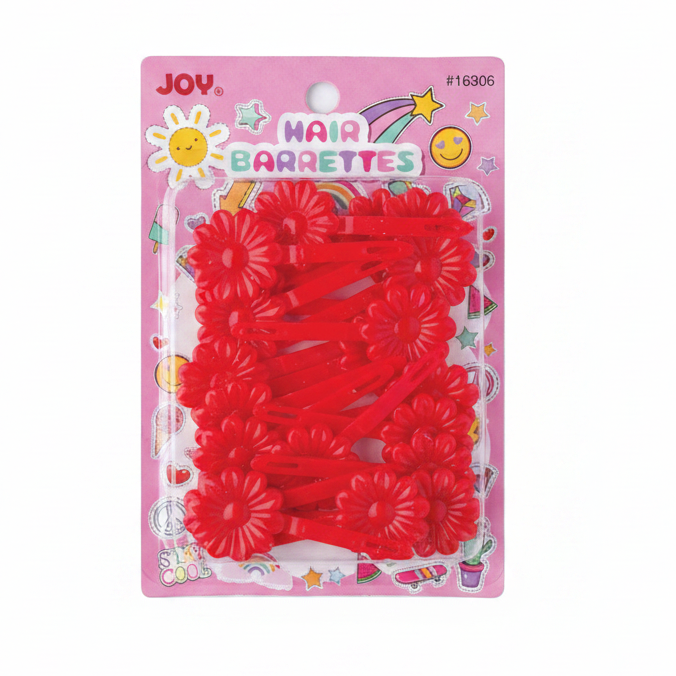 Pasadores para el cabello Joy Daisy, 10 unidades, rojos