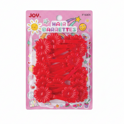Pasadores para el cabello Joy Daisy, 10 unidades, rojos