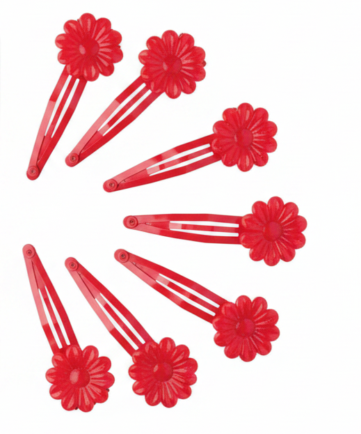 Pasadores para el cabello Joy Daisy, 10 unidades, rojos