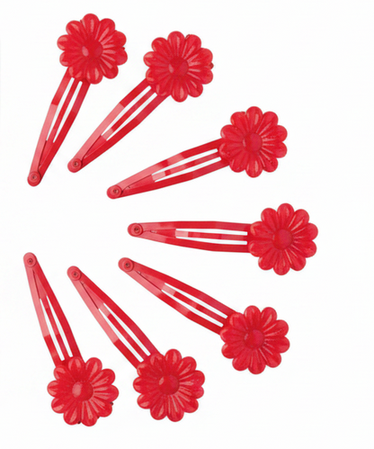 Pasadores para el cabello Joy Daisy, 10 unidades, rojos