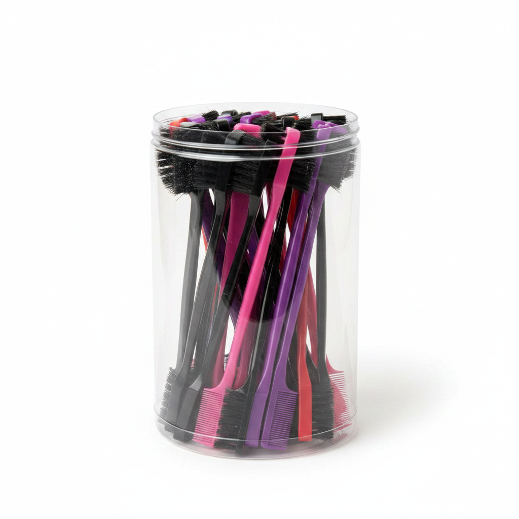 Tarro de cepillo y peine de doble cara Joy, 24 unidades, colores surtidos