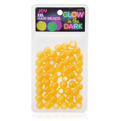 Joy XX-Large Glow In the Dark Hair Beads Yellow Beads Joy   