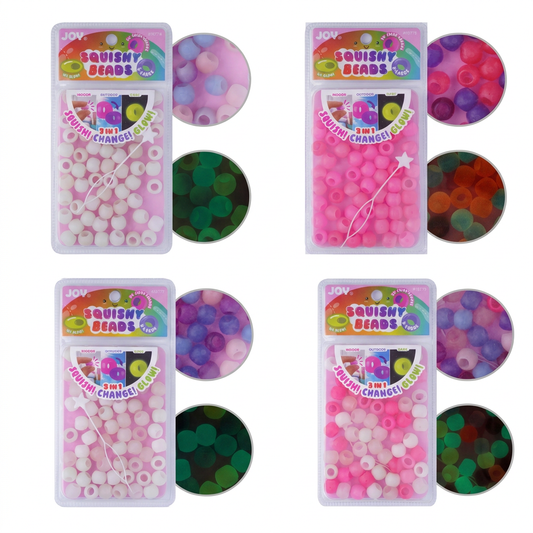 Joy UV Glow Round Squishy bead photo-collage design