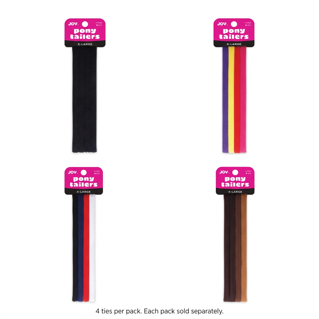 Joy X-Large ponytailers main-image design showing four separate color options