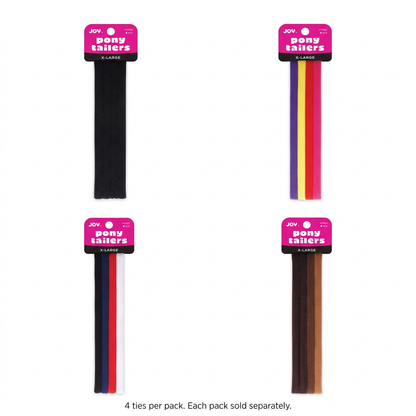 Joy X-Large ponytailers main-image design showing four separate color options