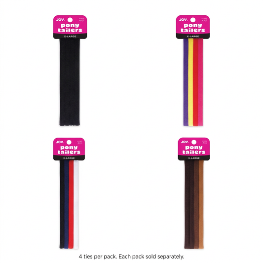 Joy X-Large ponytailers main-image design showing four separate color options