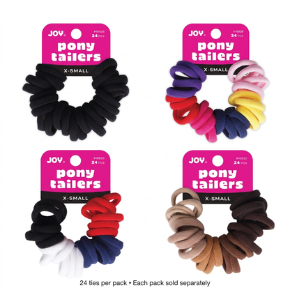 Joy X-Small ponytailers, four separate color options