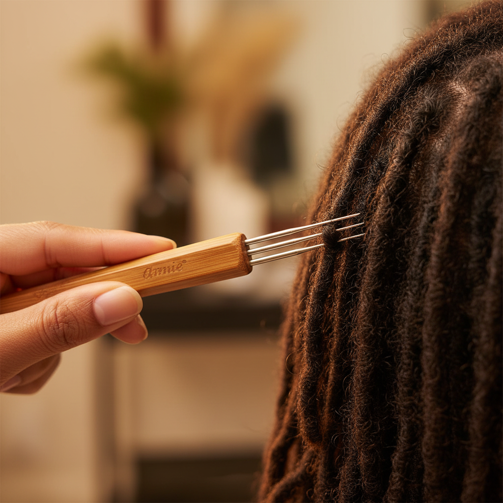 Annie Dreadlocks Crochet Needle 3 Hook | 0.75mm Bamboo Handle