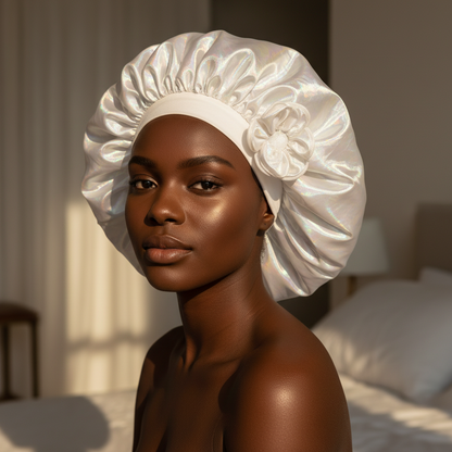 Ms. Remi Luminous Bonnet Super Jumbo, 1 Count, White