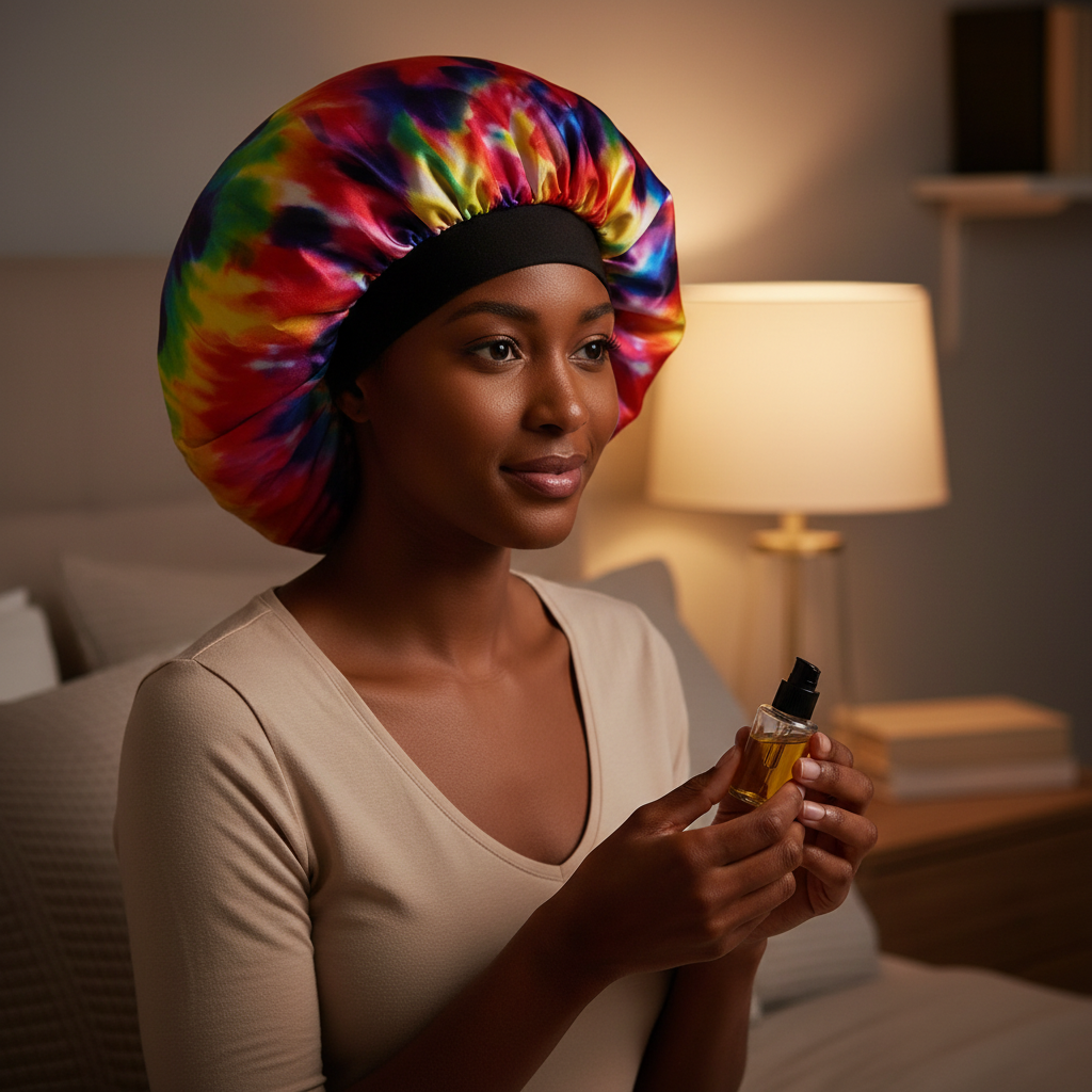 Ms. Remi Silky Satin Tie Dye Bonnet XL | Sleep Cap for Natural
