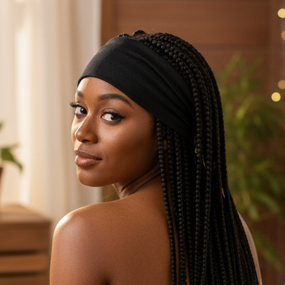Ms. Remi Deluxe Braid Bonnet, 1 Count, Black