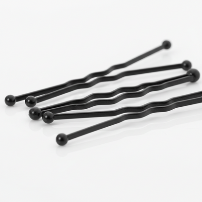 Annie Bob Pins Crimped 2 Inch, 300 Count, Black featuring durable black crimped pins with rounded tips designed for secure, snag-free hold in various hair types and styling needs.