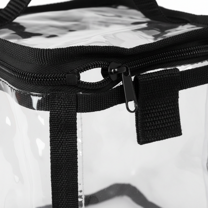 Annie Clear Train Stylist Bag with Handle, 1 Count, Transparent