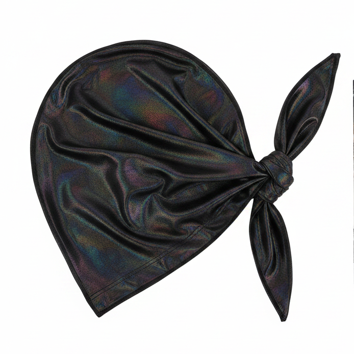 Mr. Durag Wave Maxx Holographic Durag, 1 Count, Black